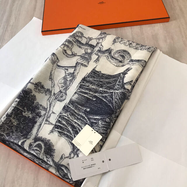 HERMES - HERMES カレジェアン カシミアシルク さまざまな小屋 メゾン