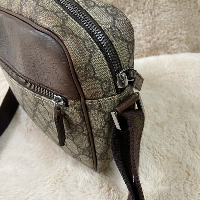 GUCCI - 美品☆OLD GUCCI PVC レザー ショルダーバッグ GGスプリーム