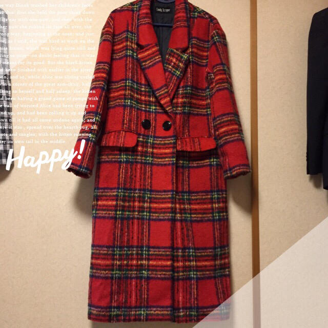 Candy Stripper - 赤チェックコート☆訳あり☆激安の通販 by M's shop