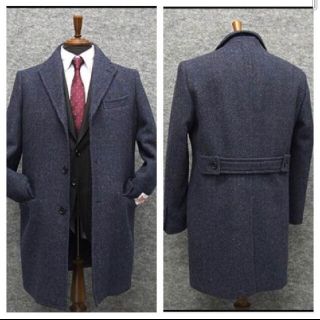 Harris Tweed - Harris Tweed チェスターコート ネイビーLサイズの通販
