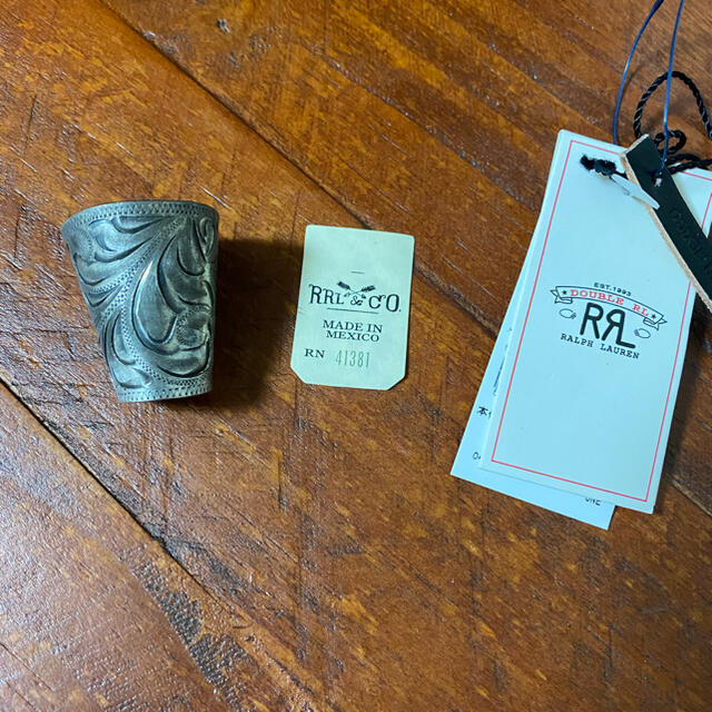 RRL ダブルアールエル バンダナスライダー シルバー スカーフリングの