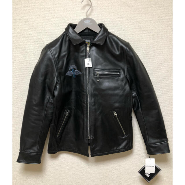 STUSSY - stussy schott レザージャケット ライダース 11AW希少 新品