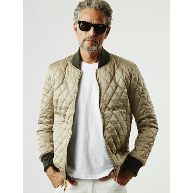 1piu1uguale3 - 1piu1uguale3 リバーシブル MA-1 カーキ ゴールド L