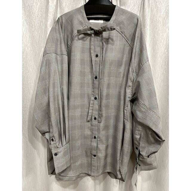 クーポン期間中値下げ】ohga リボンボウタイブラウス チェックの通販