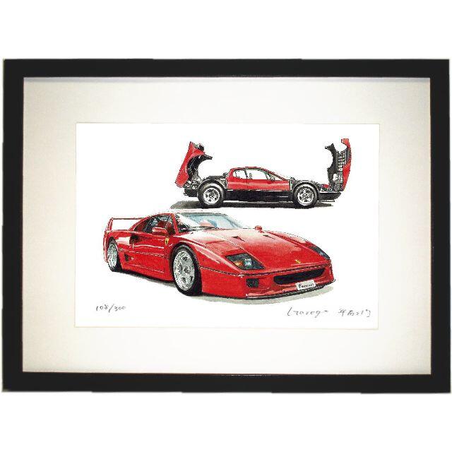 Ferrari - GC-403 FerrariF40/365GTB限定版画サイン額装済作家平右ヱ門