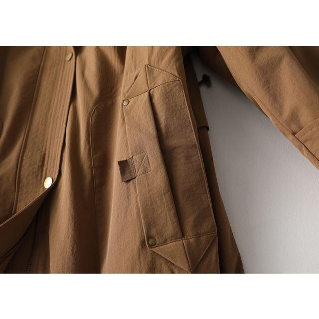 カーディガン新品 ラビットファーライナーモッズコートフード付き