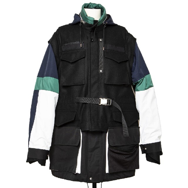 sacai - サイズ1 新品 21aw sacai Wool Melton Blousonの通販 by