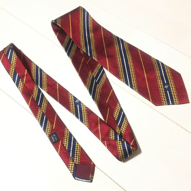 BURBERRY - 美品☆バーバリーズ ヴィンテージ ネクタイ 赤 ホース