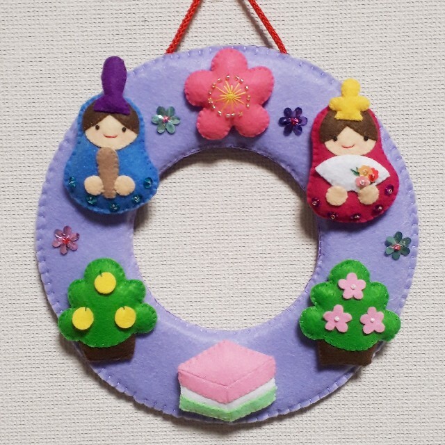 フェルト🎎おひな祭りリース🎎の通販 by takachan's shop｜ラクマ