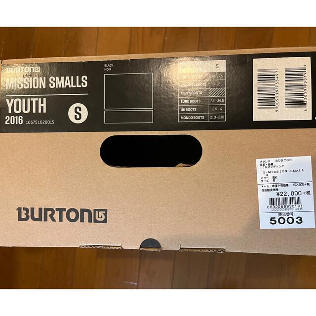 BURTON - Burton MISSION SMALLS YOUTH 2016 ビンディングの通販 by
