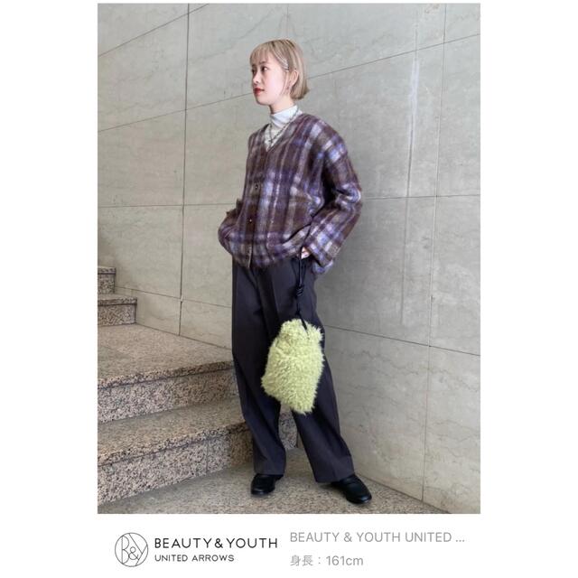 BEAUTY&YOUTH UNITED ARROWS - BY チェック シャギーニット Vネック