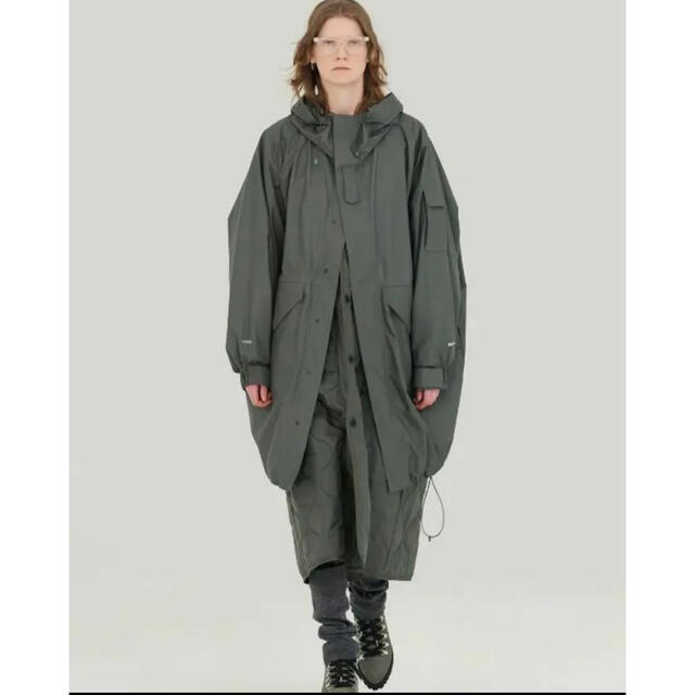 HYKE - 新品 今季 ハイク キルティングライナーコート オリーブ サイズ