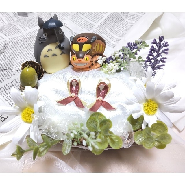 リングピロー トトロ ネコバス ジブリの通販 by orange's shop｜ラクマ