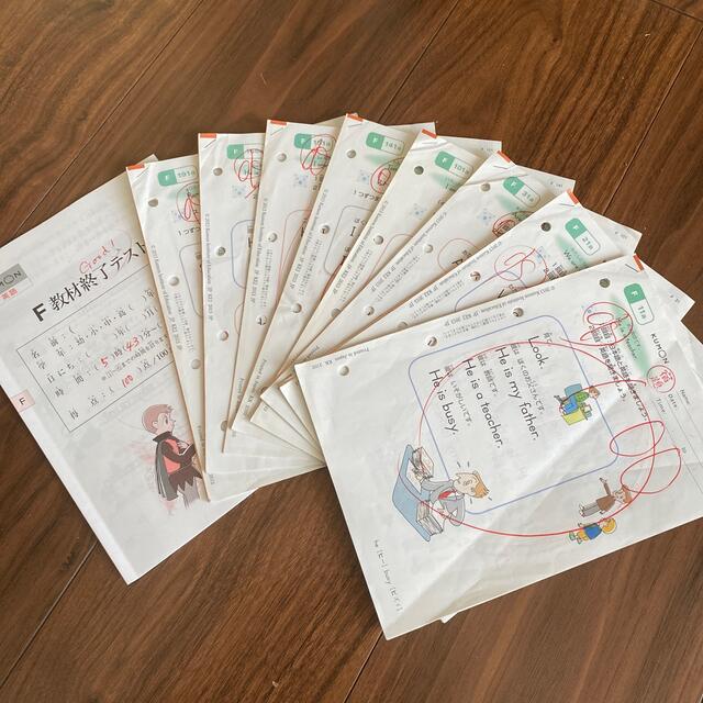 公文英語F ＋教材終了テスト の通販 by nor's shop｜ラクマ