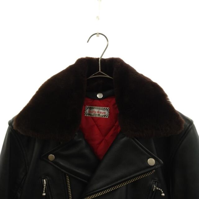 BULL'SEYE ブルズアイ ファー付きダブルライダースジャケット ブラック