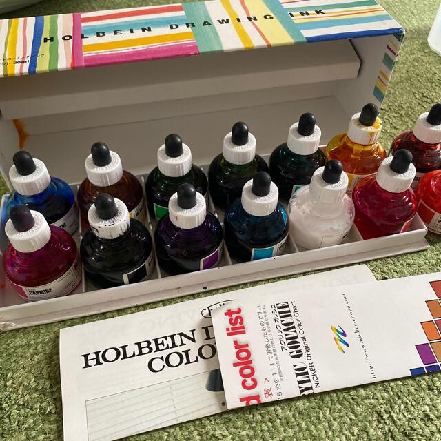 ホルベイン ドローイングインク 12色+2色の通販 by 東方鳳仙花｜ラクマ