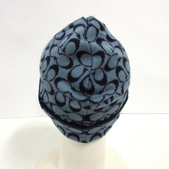 COACH - コーチ ニット帽美品 - シグネチャー柄の通販 by ブランディア