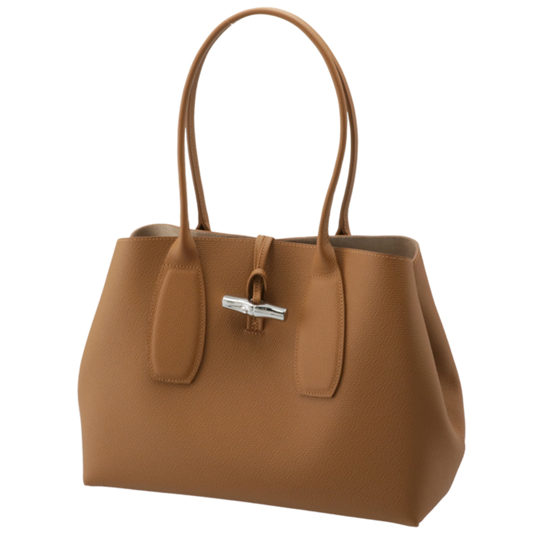 LONGCHAMP - LONGCHAMP トート ロゾ ROSEAU レザー ハンドバッグ 通勤