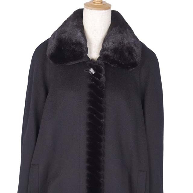 BALMAIN - バルマン コート ピュアカシミヤ ミンクファー ロングコート