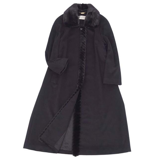 BALMAIN - バルマン コート ピュアカシミヤ ミンクファー ロングコート