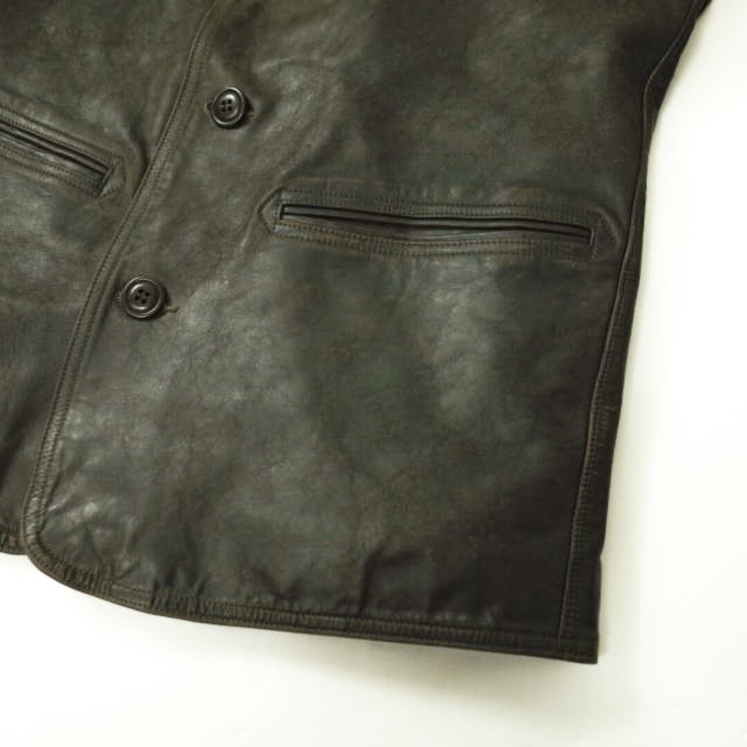 RRL - RRL ダブルアールエル Leather Car Coat レザーカーコート