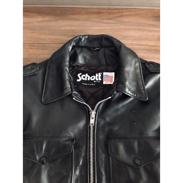 schott - schott ポリスマン ライダース レザージャケット 38の通販 by