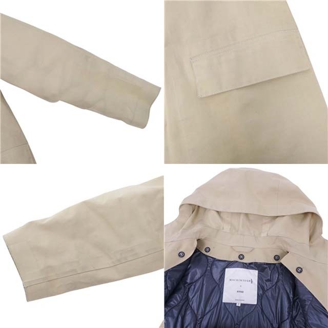 HYKE - ハイク マッキントッシュ コート ゴム引き ライナー フード