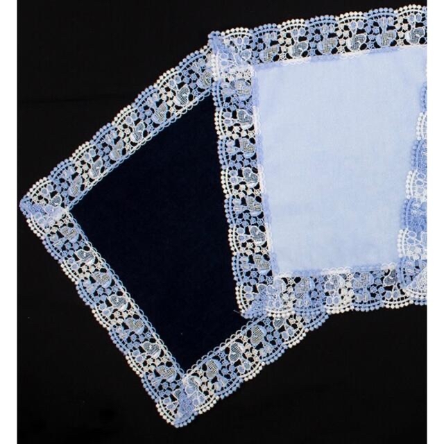 専用】近沢レース タオル ハンカチ スヌーピー 紺 & ブルー 2枚セット