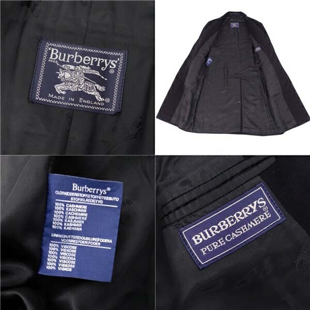 BURBERRY - バーバリー 英国製 カシミヤ100％ チェスターコート 無地