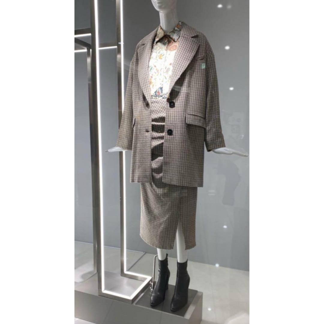 ZARA - 今期完売 ZARA チェック柄 コート S 新品タグ付き 入手困難の