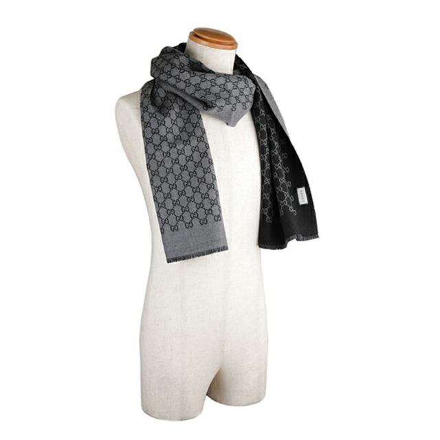 GUCCI - 新品 グッチ GUCCI マフラー・ストール ダブルジャカードGG