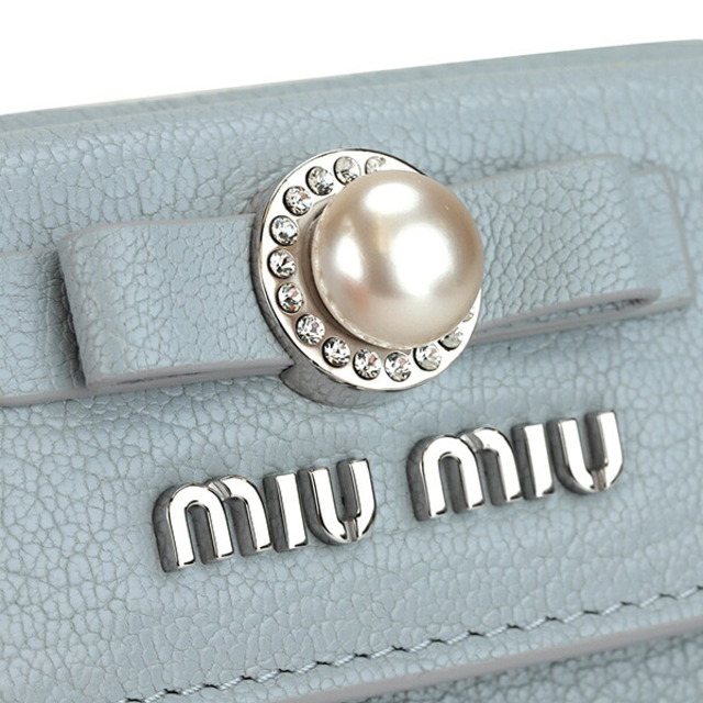 MIU MIU - 新品 ミュウミュウ MIU MIU 3つ折り財布 マドラス パール