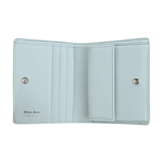 MIU MIU - 新品 ミュウミュウ MIU MIU 2つ折り財布 マドラス パール