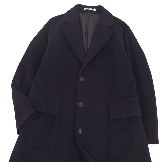 美品 オーラリー AURALEE コート 19AW チェスターコート ロングコート