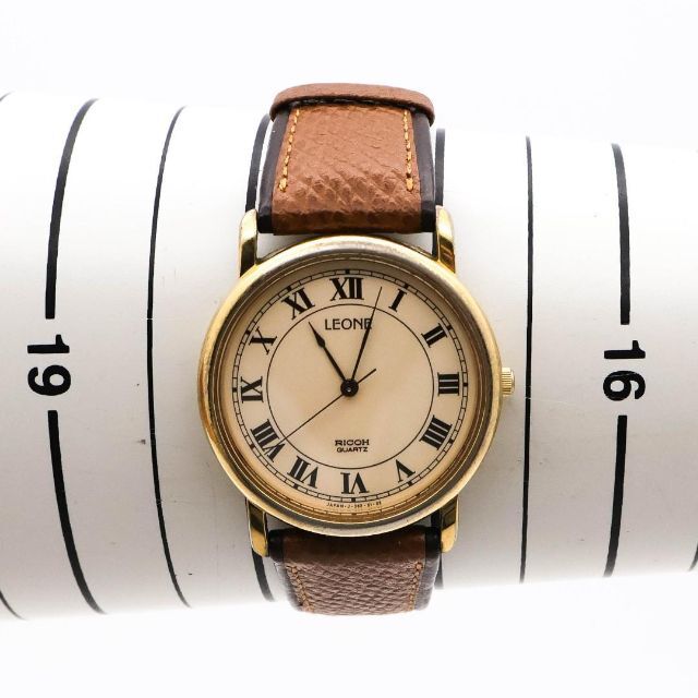 RICOH - 《希少》RICOH LEONE 腕時計 アイボリー レザー ヴィンテージ