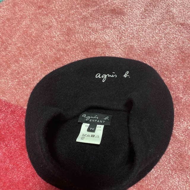 agnes b. - アニエスベー キッズベレー帽 サイズT1 ブラックの通販 by