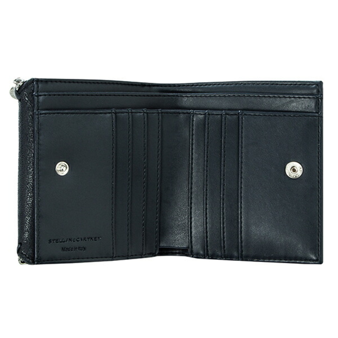 ステラマッカートニー ファラベラ ロゴチャーム 二つ折り財布 ブラック