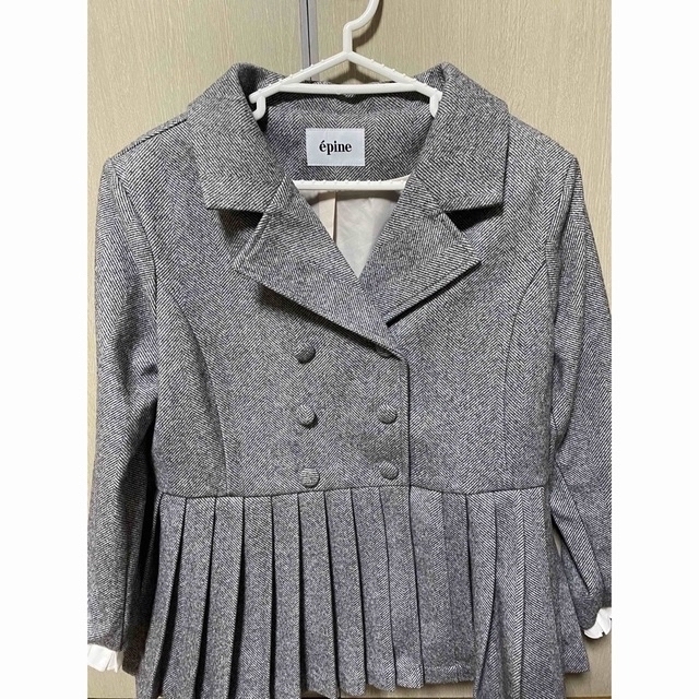 épine - epine プリーツジャケット グレーの通販 by お文具s shop