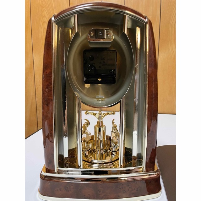 置き時計 リズム時計 シチズン 茶色 QE2 クイーンエリザベス2 ジャンク