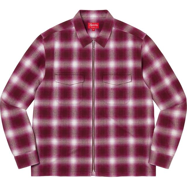 Supreme - Shadow Plaid Flannel Zip Up Shirt 赤の通販 by J.B.'s