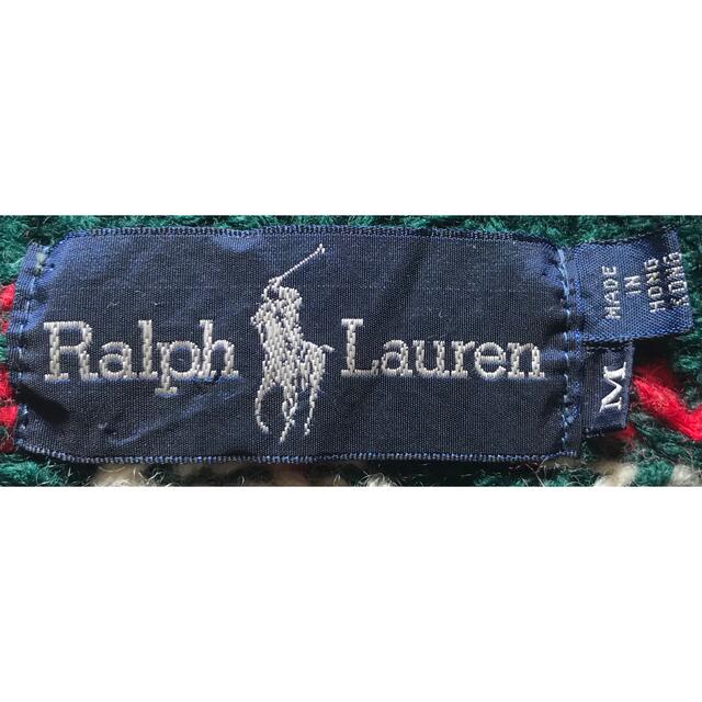 圧巻の犬ぞり柄&ネイティブ柄 風景画 90's ラルフローレン ニット