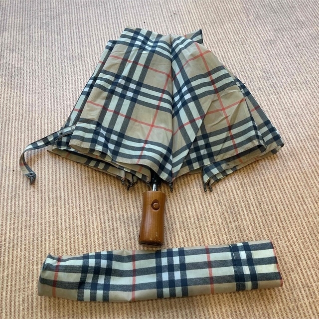 BURBERRY - BURBERRYバーバリーノバチェック 折りたたみ傘 チェック柄