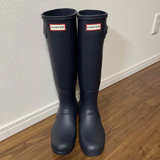 HUNTER - 超美品 ハンター レインブーツ ネイビー 25〜25.5㎝の通販 by