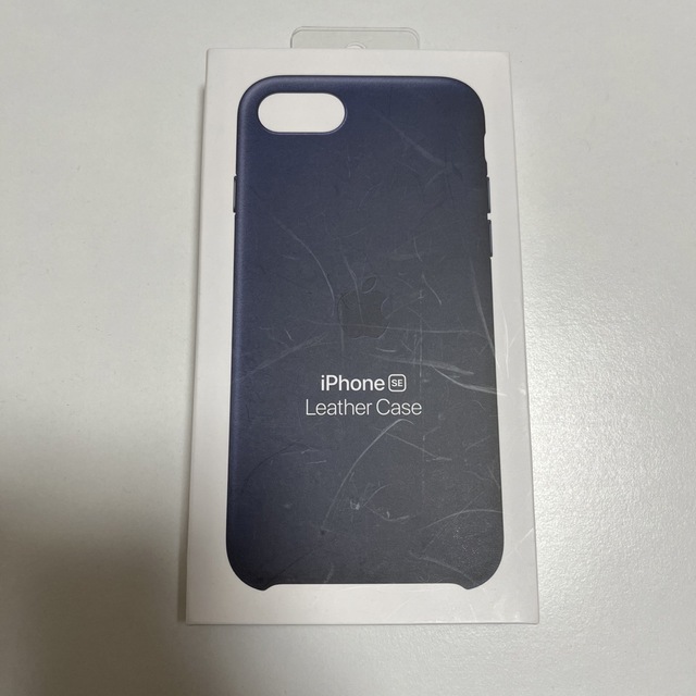 Apple - iphoneSE 純正レザーケース ミッドナイトブルー の通販 by