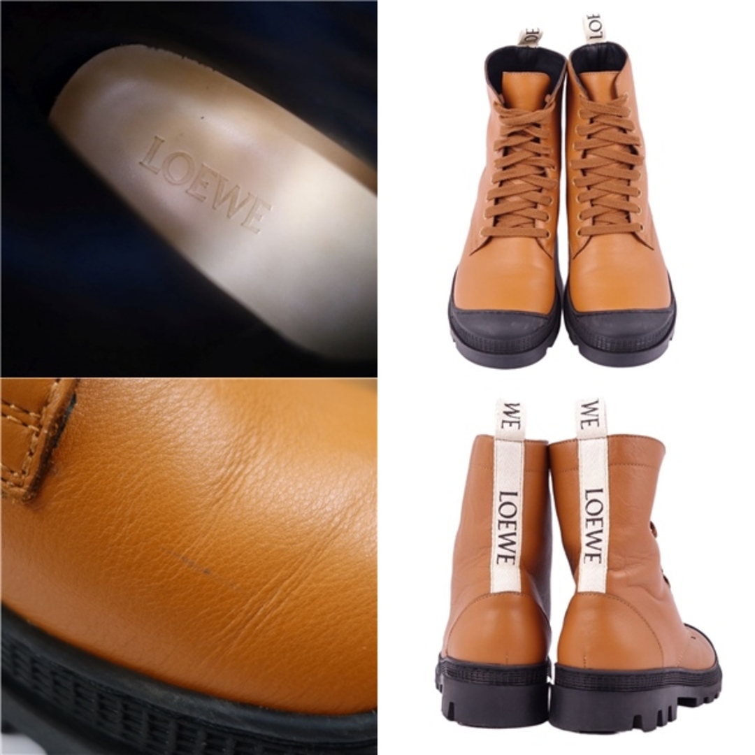 LOEWE - 美品 ロエベ LOEWE ブーツ コンバットブーツ グログランタグ