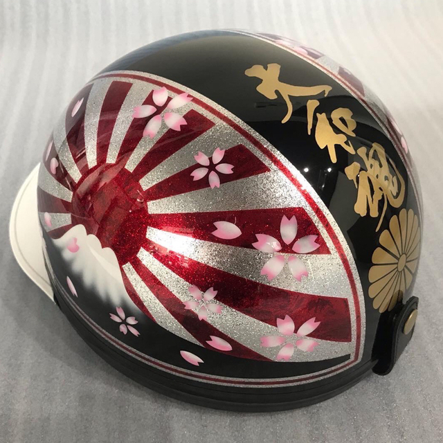ラップ塗装 富士日章 コルク半 ヘルメット 大和魂 の通販 by ฅ発送は