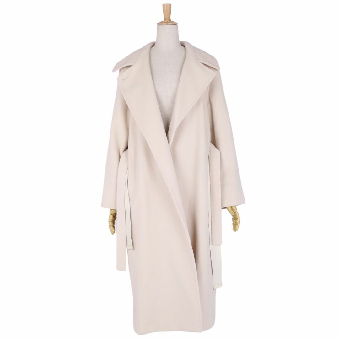 Max Mara - 美品 マックスマーラ Max Mara コート 白タグ レザーベルト