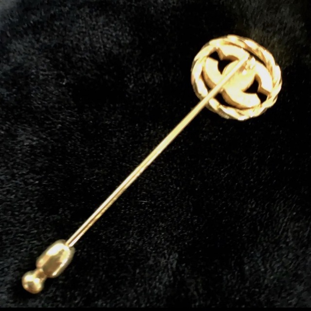 CHANEL - CHANEL ヴィンテージ シャネル ピンブローチ ラインストーン