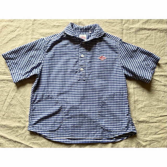 DANTON - DANTON ギンガムチェック半袖シャツ 36 ブルー プルオーバー