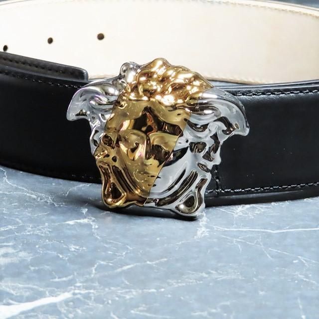 VERSACE - 未使用品VERSACEメドゥーサベルトレザーゴールドメンズ